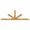 Ekena Millwork Saratoga Rough Sawn Timber Gable Bracket, Western Red Cedar, 84"W x 28"H x 2"D x 4"F, 8/12 Pitch GBW084X28X0204SAR00RWR - alternate 1